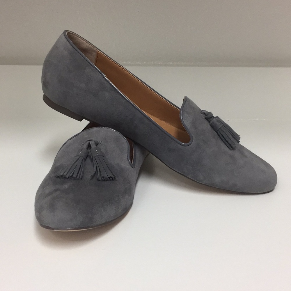 J Crew Gray Loafers/Flats